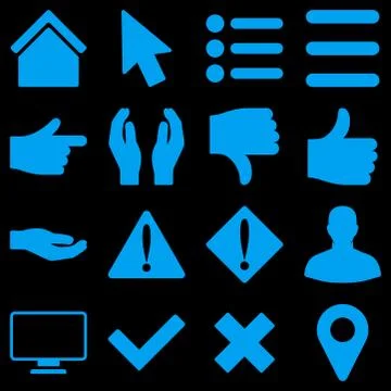 Basic gesture and sign icons Ilustración de archivo