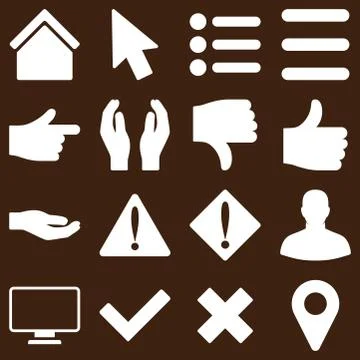 Basic gesture and sign icons Ilustración de archivo