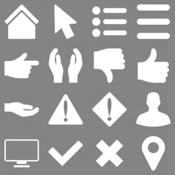 Basic gesture and sign icons Ilustración de archivo