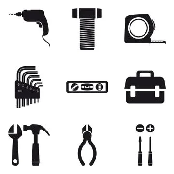 Basic Hardware Tools 스톡 일러스트