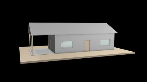 Basic House 3d Structure 3D Model
