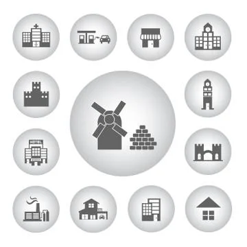 Basic icon for architecture Stock Illustration