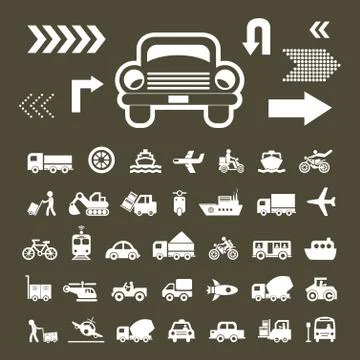 Basic icon for transport Stock Illustration