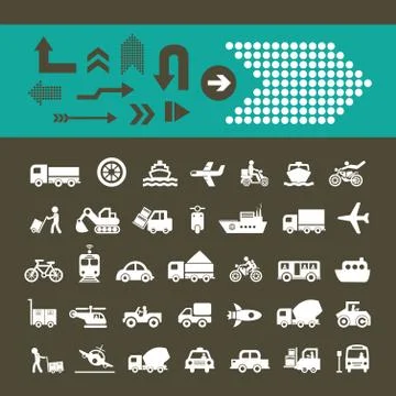 Basic icon for transport Stock Illustration