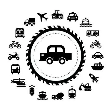 Basic icon for transport Stock Illustration