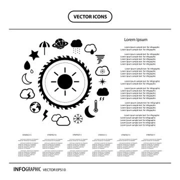 Basic icon for weather Stock Illustration