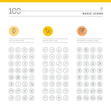 Basic icons Stock Illustration