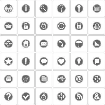 Basic icons set. Vector Illustration イラスト素材