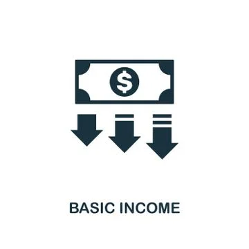 Basic Income icon. Creative element design from fintech technology icons Stock Illustration
