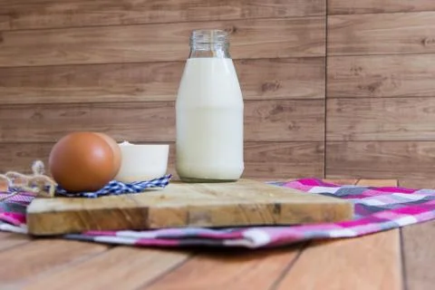Basic ingredients for baking and dessert. Stock Photos