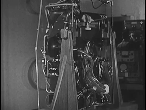 The basic ingredients of an early astronaut's portable life-support system Stock Footage 74948464