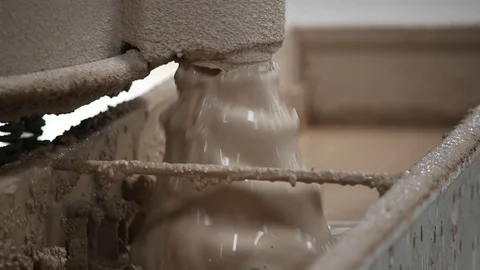 The basic ingredients that go into a finished tile are clays, sands and Stock Footage 95784145