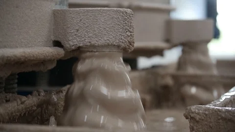 The basic ingredients that go into a finished tile are clays, sands and Stock Footage 95815816