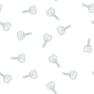 Basic inorganics glyph vector seamless pattern Stock Illustration