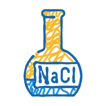 Basic inorganics icon doodle illustration Illustrazione stock