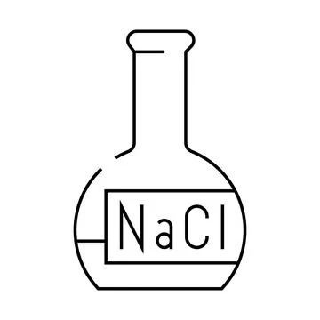 Basic inorganics line icon vector illustration Stock Illustration