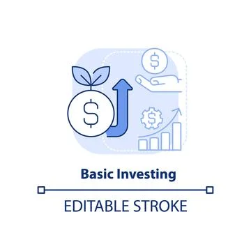 Basic investing light blue concept icon Illustrazione stock