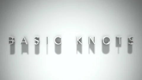 Basic knots 3D title animation with shadows on a white background Stock Footage 297390177
