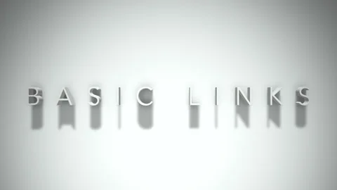 Basic links 3D title animation with shadows on a white background Stock Footage 297004275