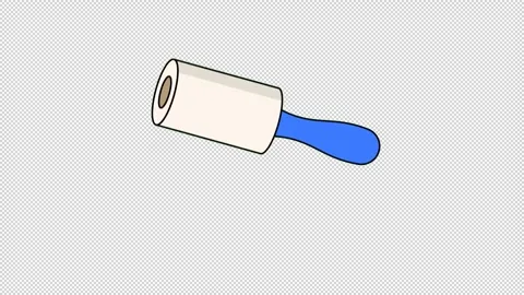 Basic lint roller with blue handle Vidéo 321845581