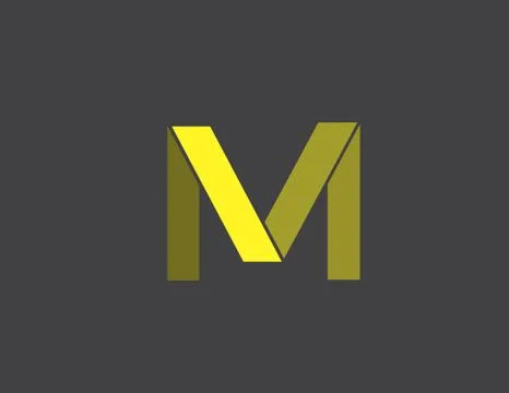Basic M logo Stock Illustration