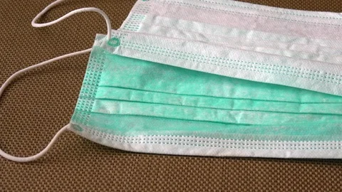 Basic material for prevention against the virus. Face mask. Stock Footage 123967103