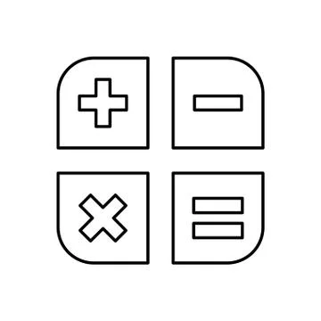 Basic math operations 스톡 일러스트