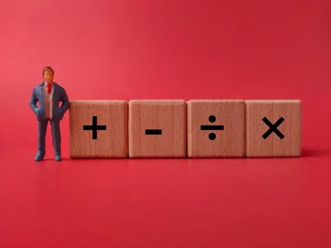 Basic mathematical operations Stock Photos