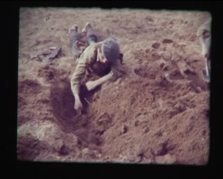 Basic military training schoolchildren in the USSR, SD vintage video 8mm Stock Footage 45381019