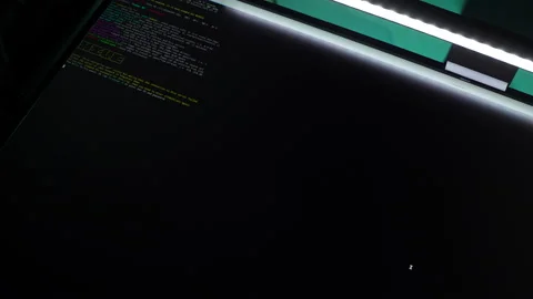 Basic mining interface, Hive OS base on Linux operating system Stock Footage 170672607