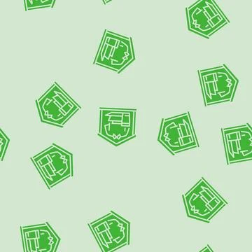 Basic needs glyph seamless pattern Stock Illustration