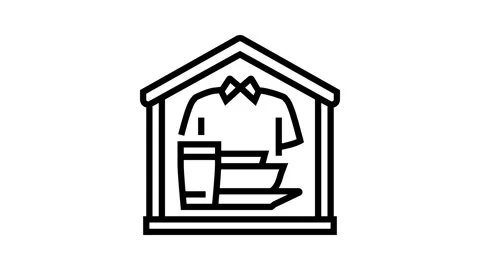 Basic needs line icon animation 스톡 동영상 326121851