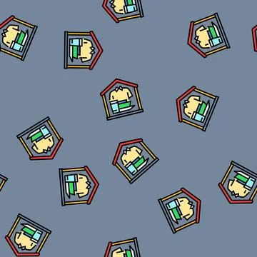 Basic needs vector seamless pattern Stock Illustration