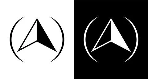 Basic North Arrow Mark icon for web, ui, mobile apps. Basic North Arrow Mark ico Stock Illustration