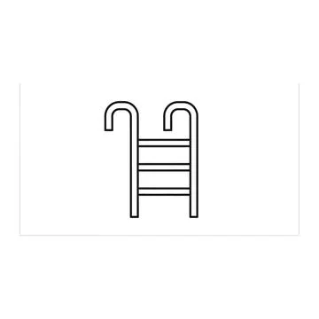 Basic outline vector illustration of a swimming pool ladder icon Stock Illustration