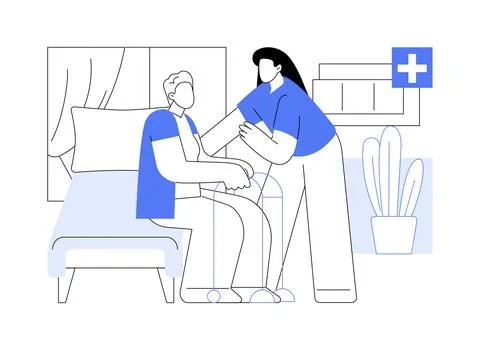 Basic patient needs isolated cartoon vector illustrations. Stockillustratie
