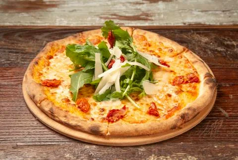 Basic Pizza, Pizza Razzo, Easy and fast to do and eat Razzo, Easy and fast to Stock Photos