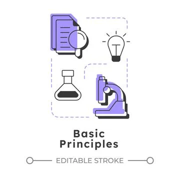 Basic principles modern linear concept icon Illustrazione stock