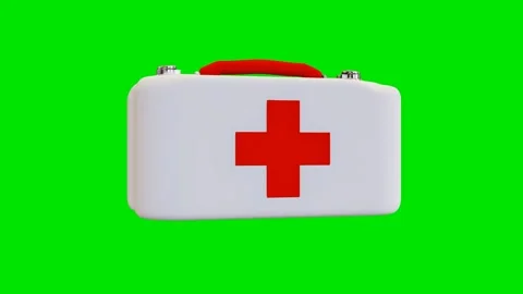 Basic red cross medical aid kit Video stock 310584151