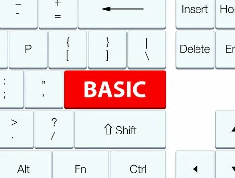 Basic red keyboard button Stock Illustration