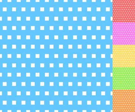 Basic repeatable white plus one color pattern. Simple geometric pattern for b Stock Illustration