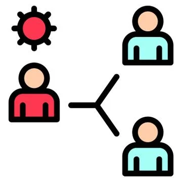 Basic reproduction number vector illustration, filled style icon Stock Illustration