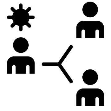 Basic reproduction number vector illustration, solid style icon Stock Illustration