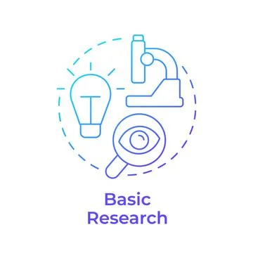 Basic research blue gradient concept icon Stock Illustration