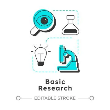 Basic research modern linear concept icon イラスト素材