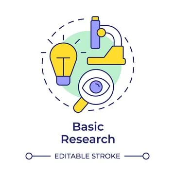 Basic research multi color concept icon Stock Illustration