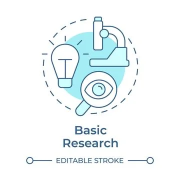 Basic research soft blue concept icon 库存插图