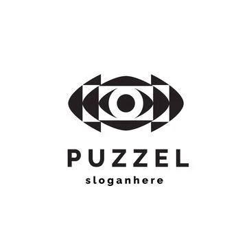 Basic RGBeye logo vector icon illustration with black and white puzzle Stockillustratie