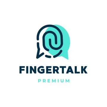 Basic RGBfinger talk balloon security logo vector illustration icon Stock Illustration