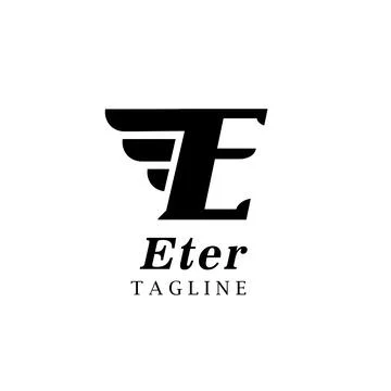 Basic RGBPoint Letter E Logo. Ether letter design vector with wings イラスト素材